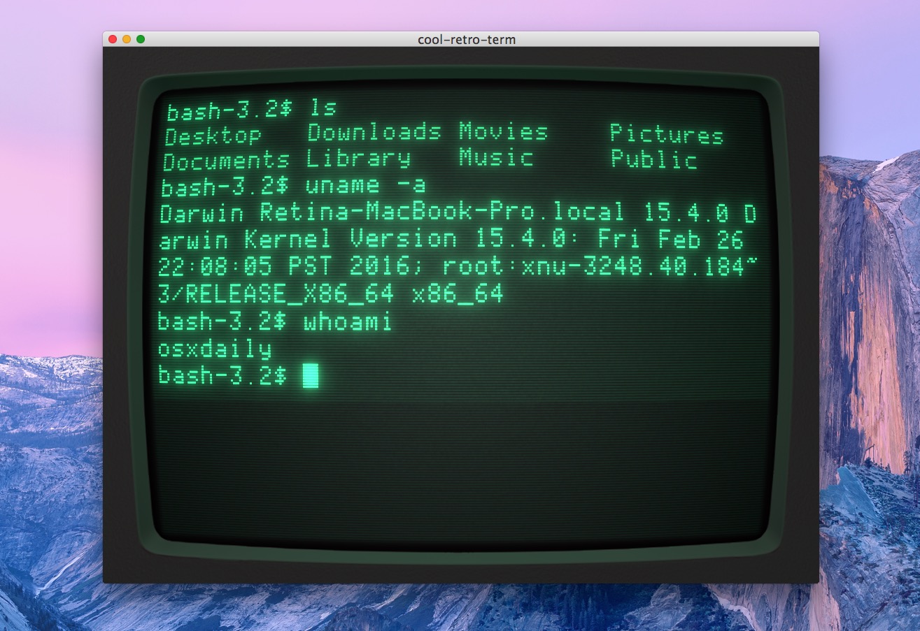 screen terminal emulator mac binary